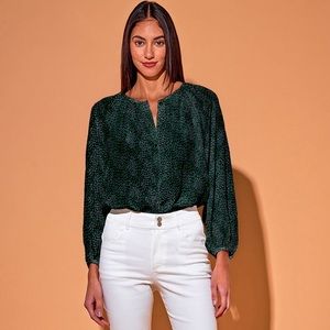 Tucker NYC The Classic Blouse
Emerald Spots
